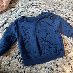 0-3M Dino Blue Sweatshirt